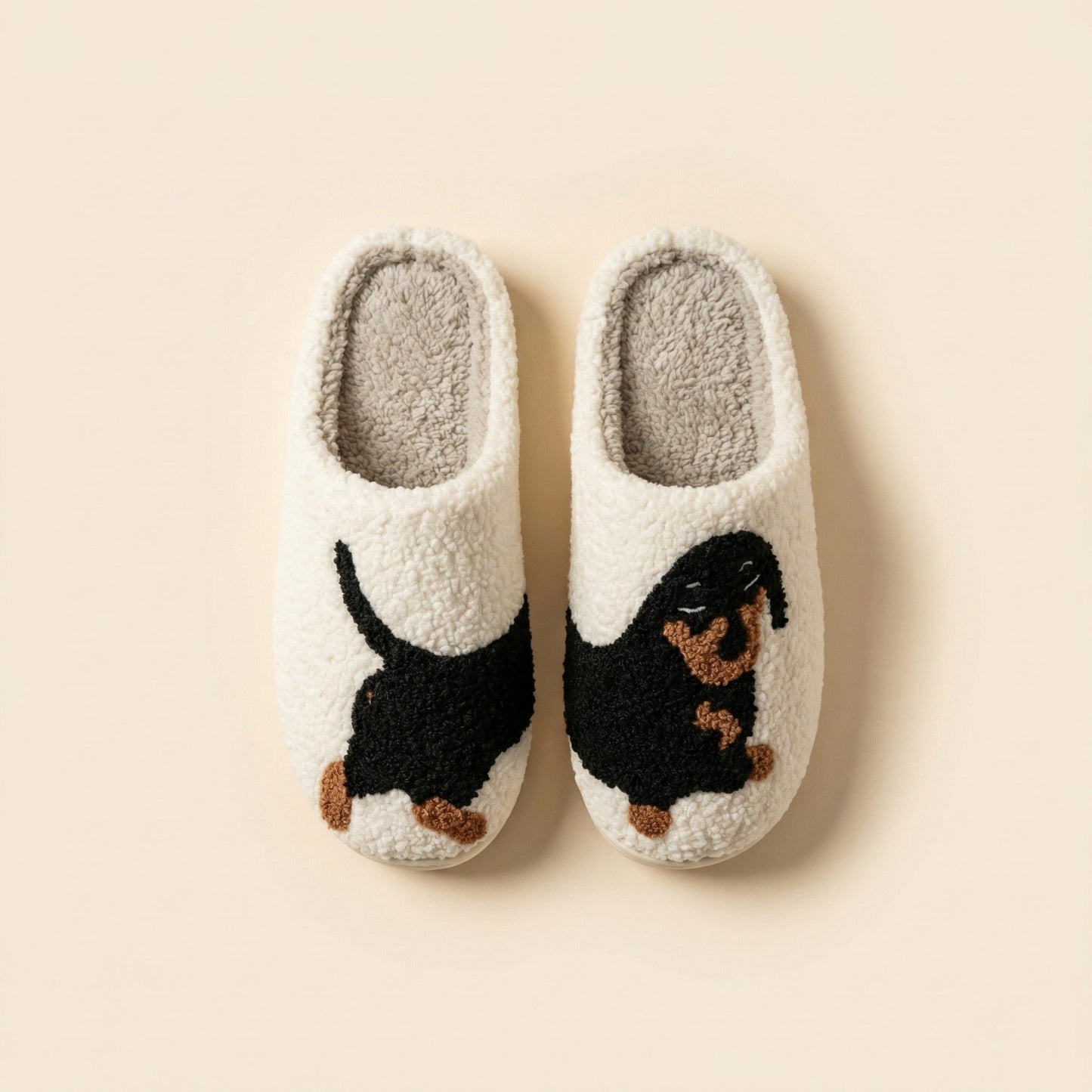 Dachshund Plush Slippers for Dog Lovers | Cozy House Slippers