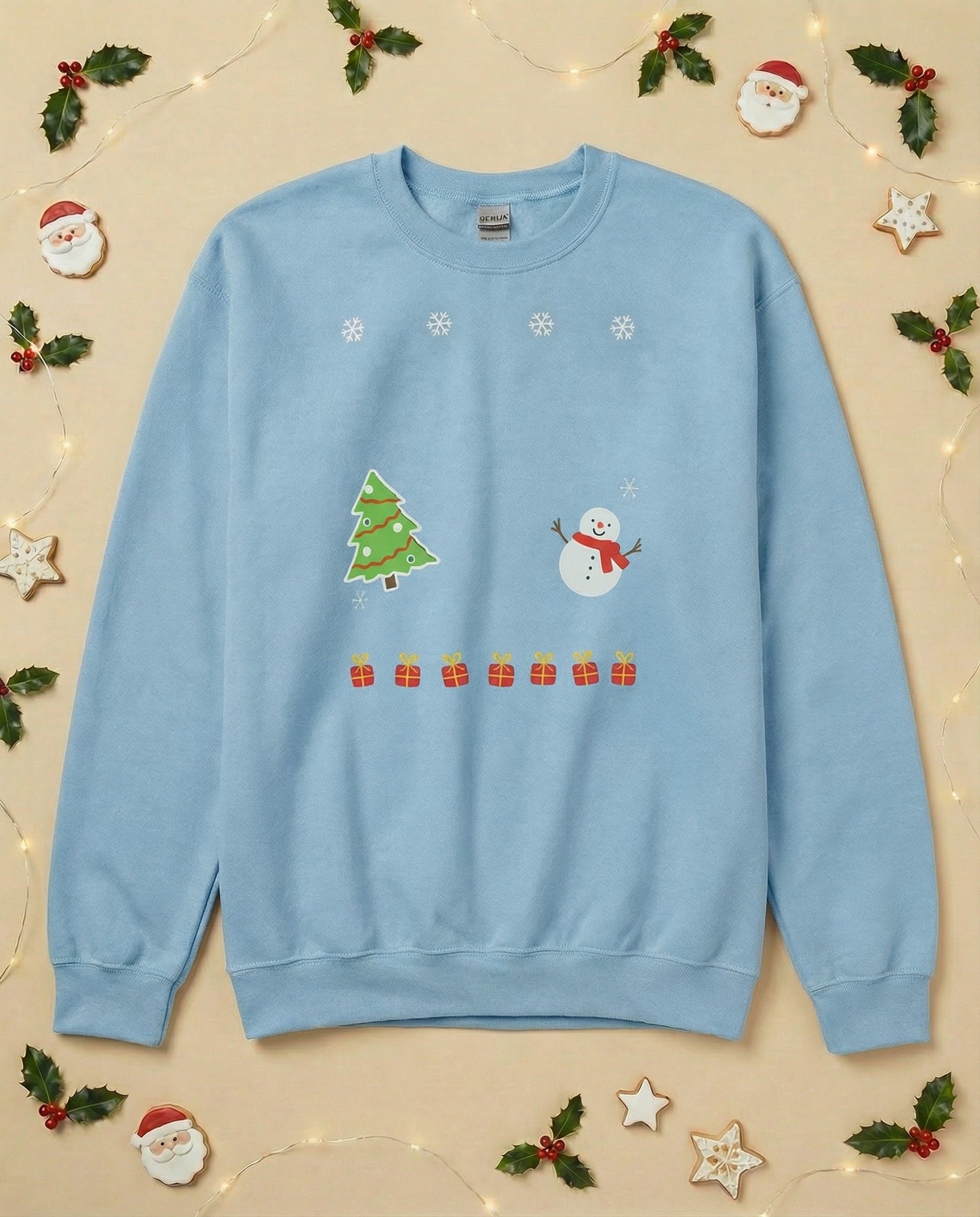 Custom Pet Holiday Sweatshirt - Xmas Tree Friends for Dark Colored Shirts