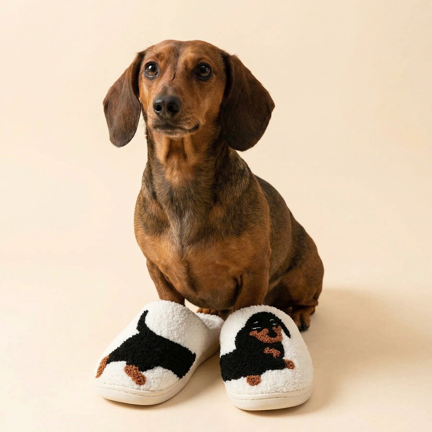 Dachshund Plush Slippers for Dog Lovers | Cozy House Slippers