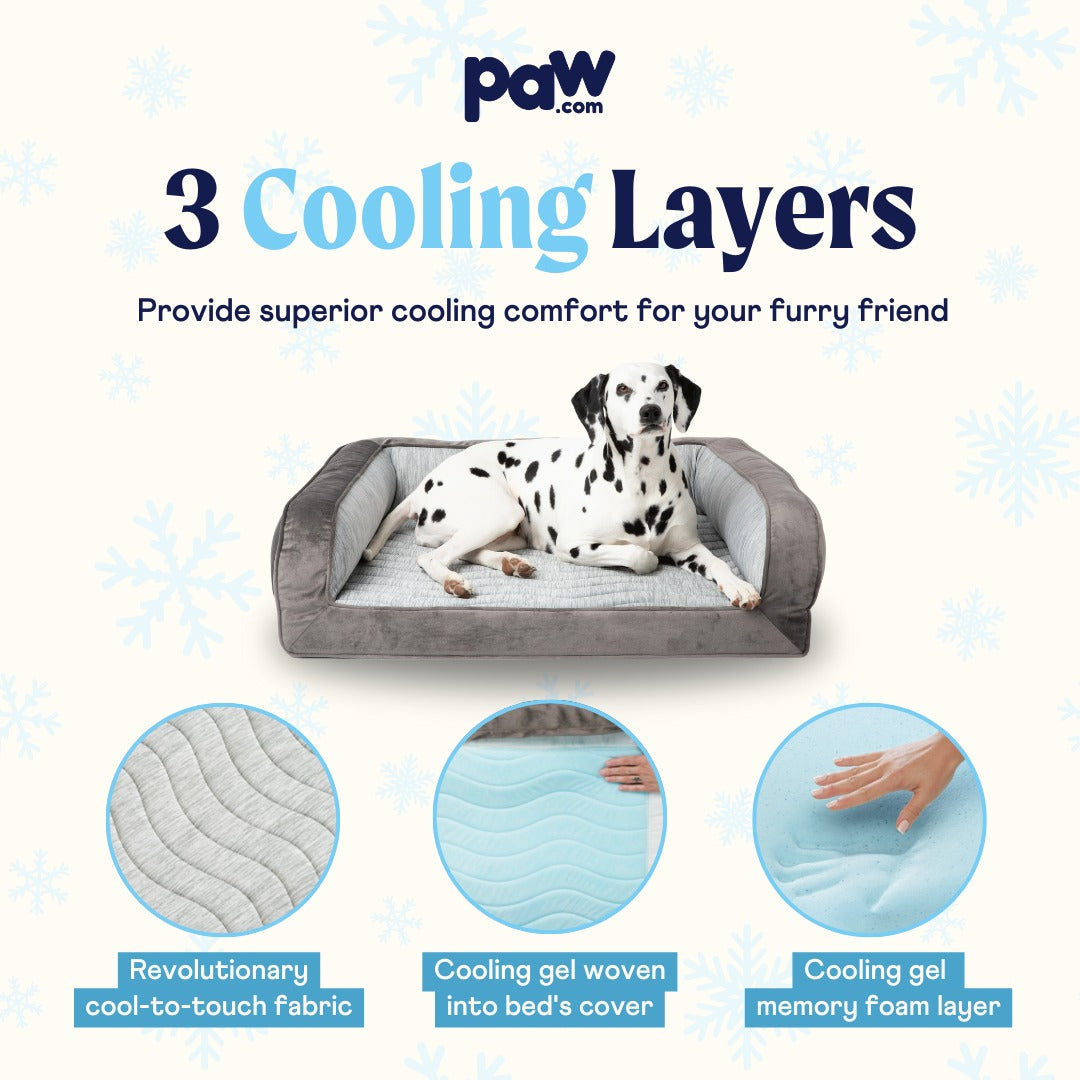 PupChillTM Cooling Dog Bed - Cooling-Gel Comfort for Deep Summer Rest