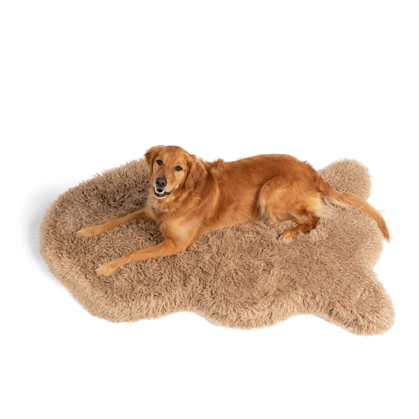 PupRugTM Luxe Faux Fur Orthopedic Dog Bed - Plush Sheep Tan