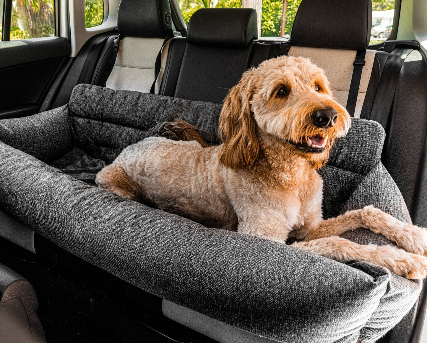 PupProtectorTM Memory Foam Dog Car Bed