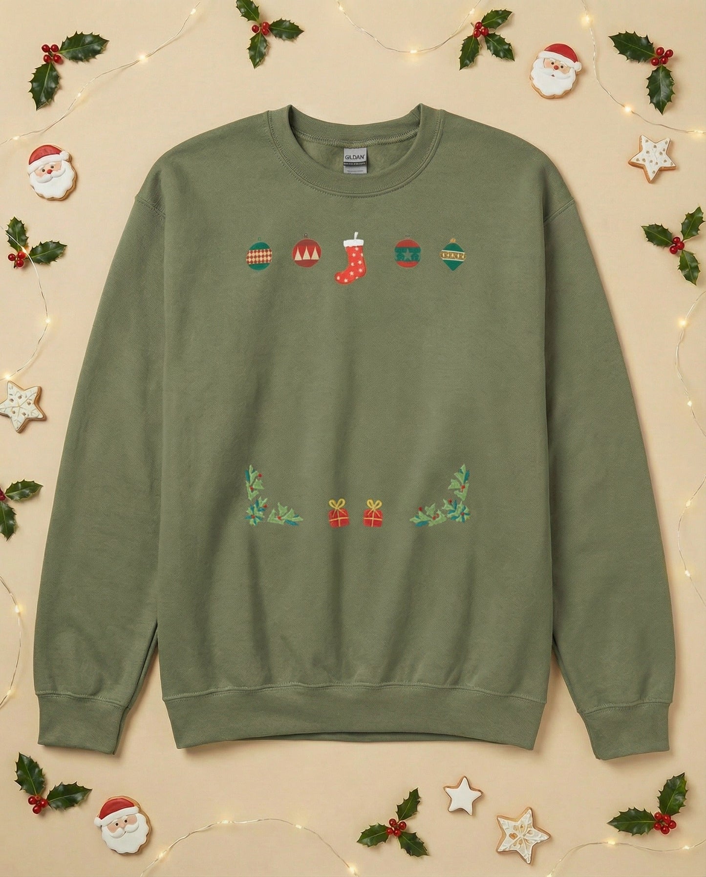 Custom Pet Holiday Sweatshirt - Stocking Gifts for Light Colored Shirts
