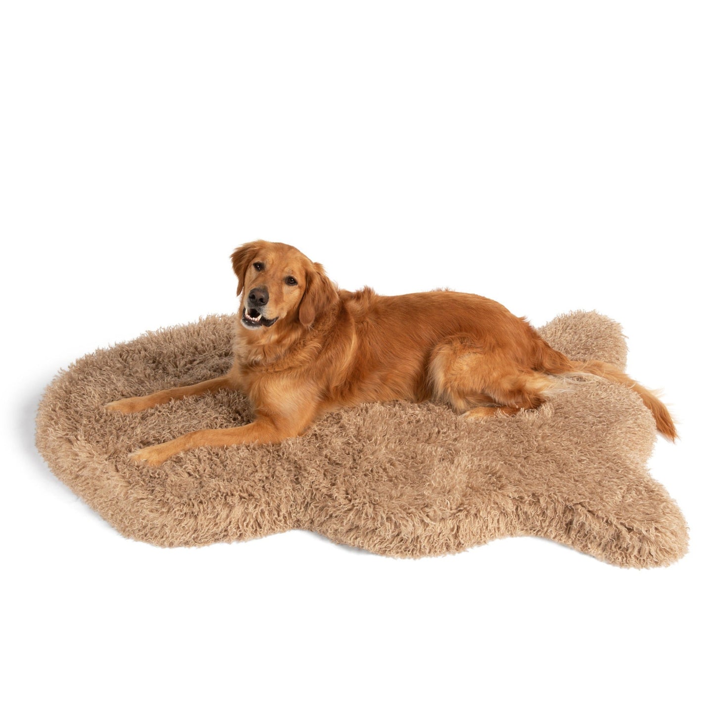 PupRugTM Luxe Faux Fur Orthopedic Dog Bed - Plush Sheep Tan