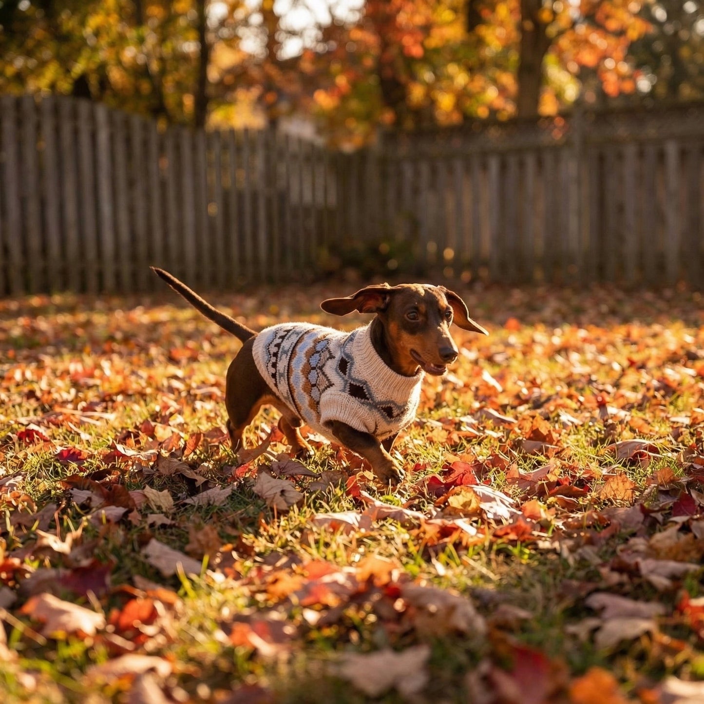 Knitted Sweater for Dachshunds – Cozy Bohemian Dog Sweater