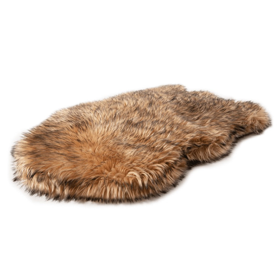 PupRugTM Faux Fur Orthopedic Dog Bed - Curve Sable Tan