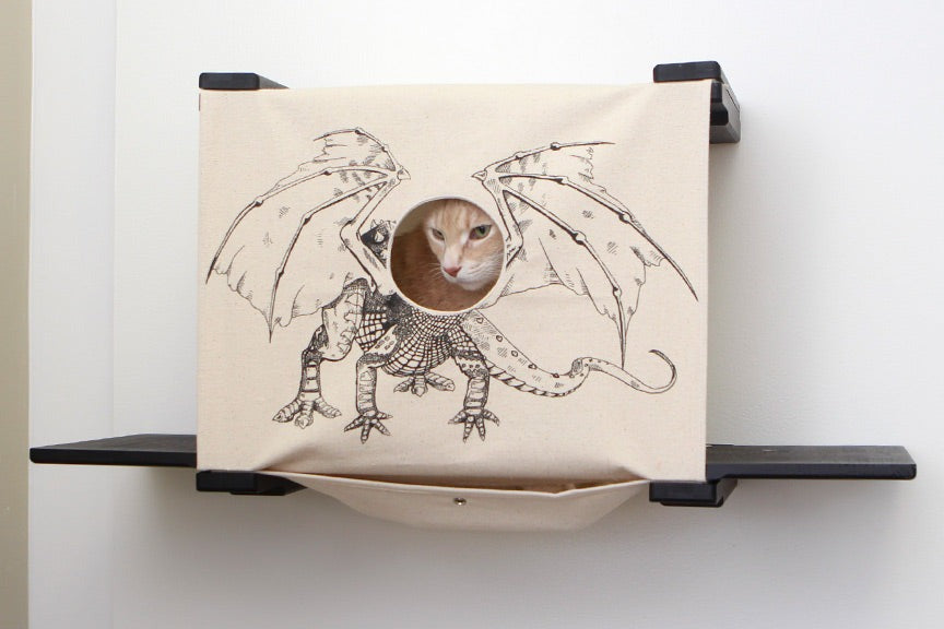 Cat Cubby for Wall - Covered Cat Bed