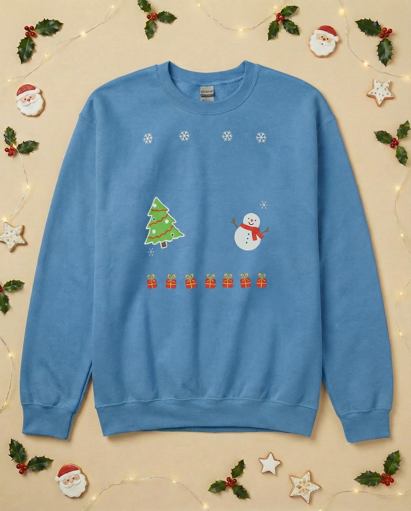Custom Pet Holiday Sweatshirt - Xmas Tree Friends for Dark Colored Shirts