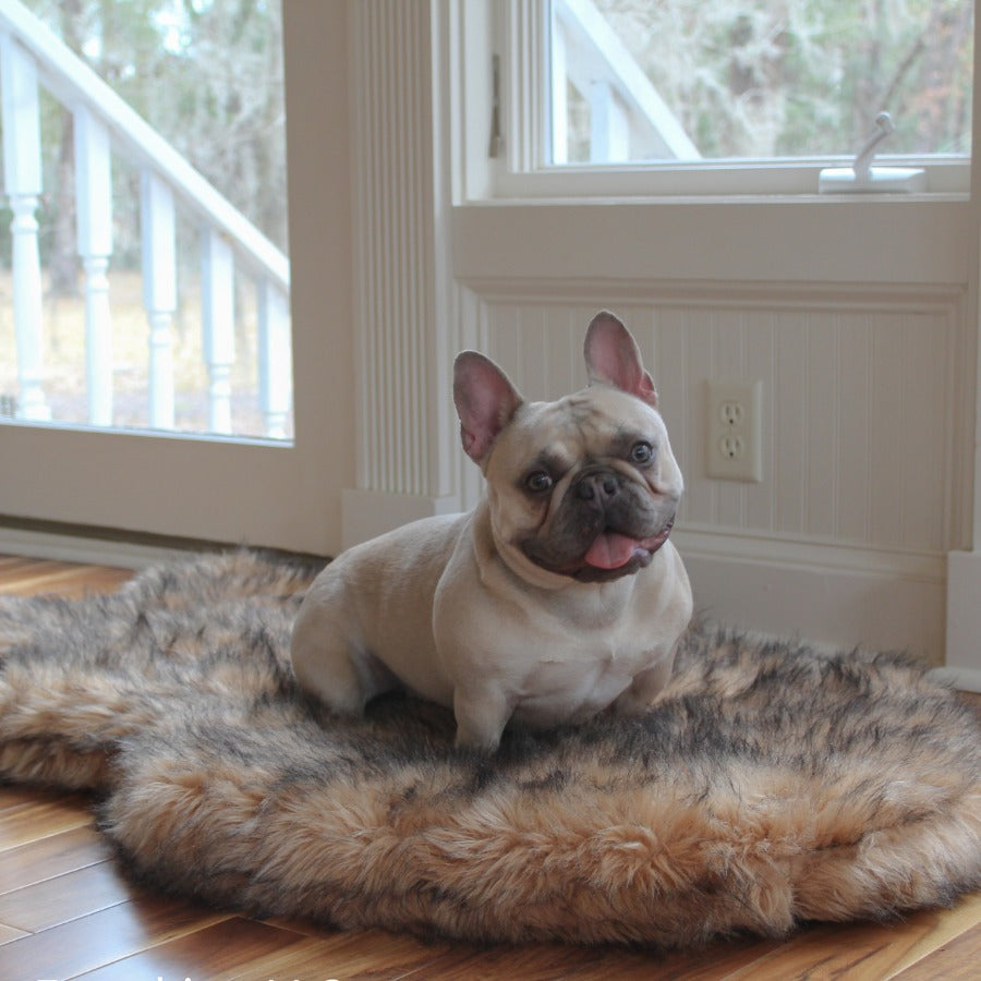 PupRugTM Faux Fur Orthopedic Dog Bed - Curve Sable Tan