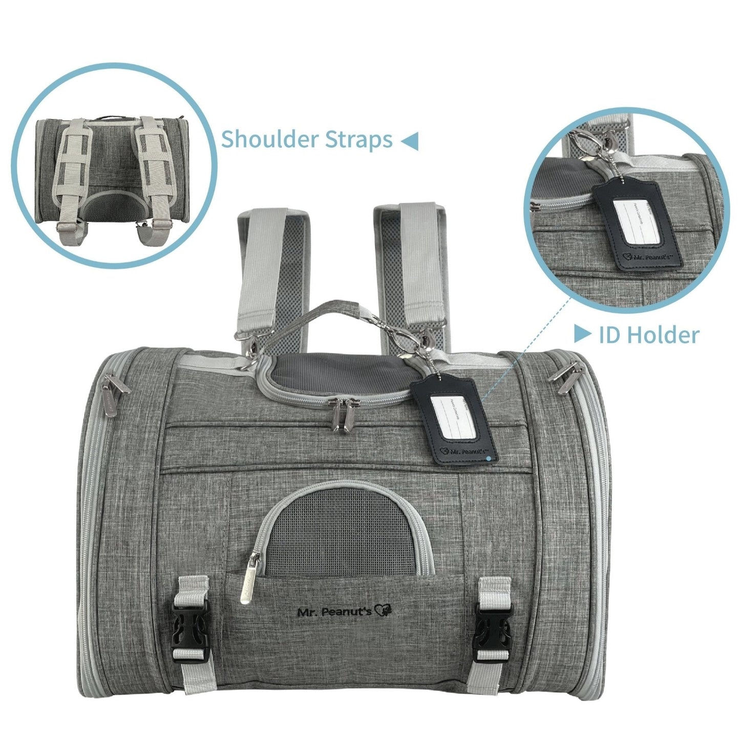 Mr. Peanut's Monterey Series Backpack Pet Carrier - Newly Updated Model Now Available
