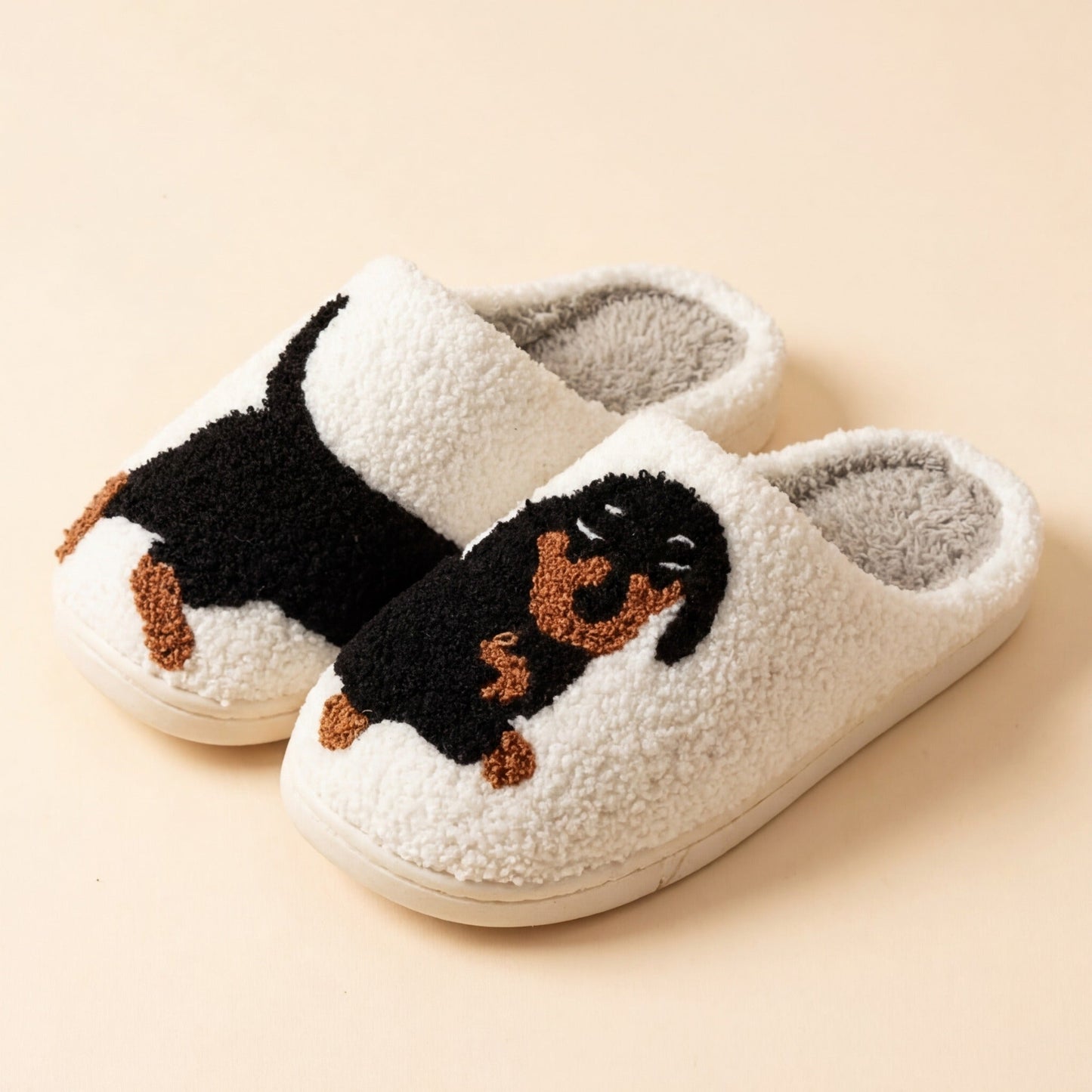 Dachshund Plush Slippers for Dog Lovers | Cozy House Slippers