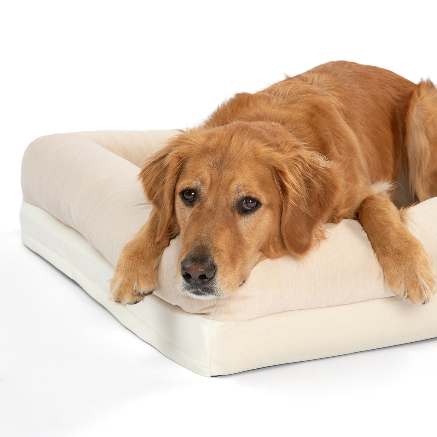 PupChillTM Cooling 4-Bolster Dog Bed - Arctic Sand