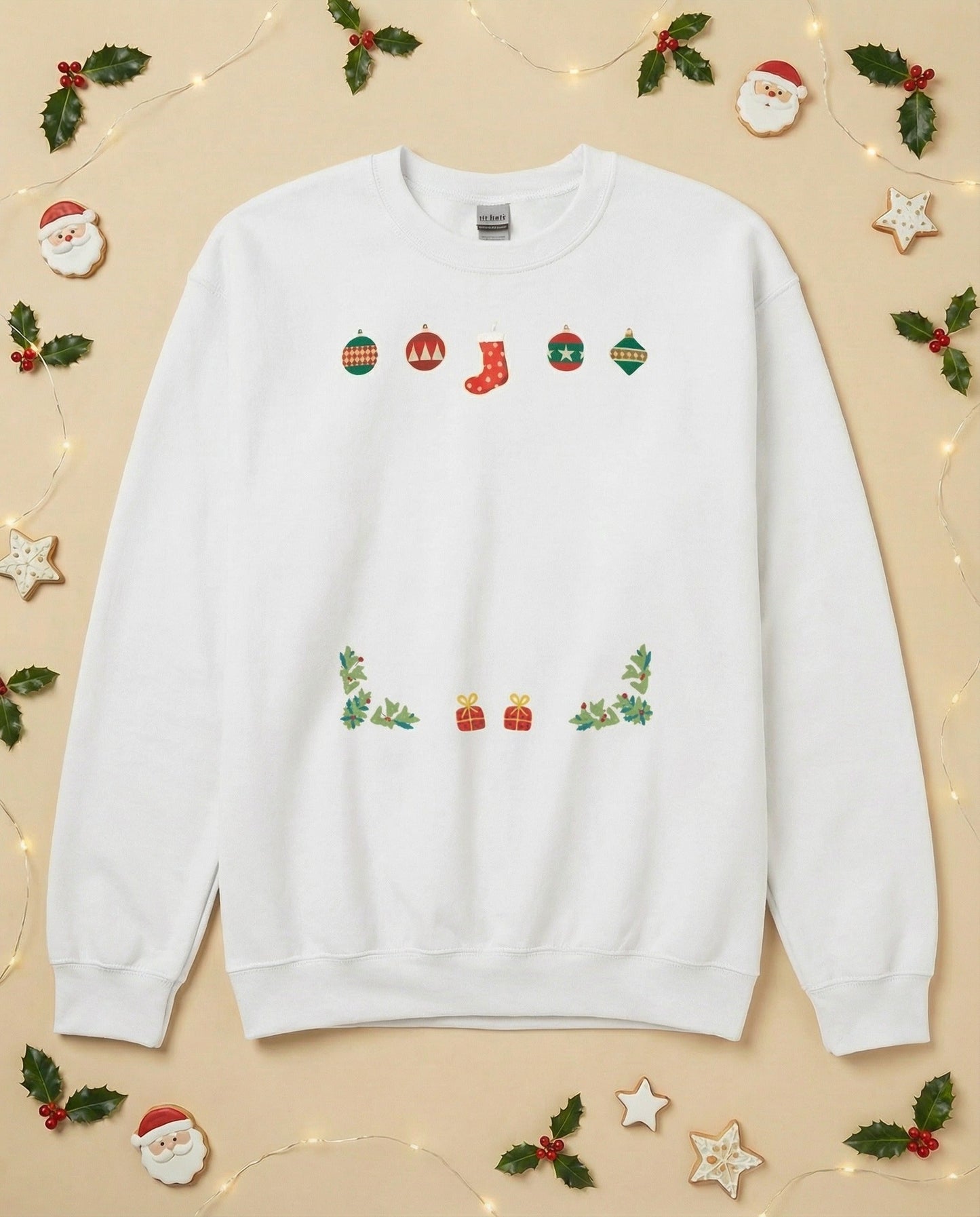 Custom Pet Holiday Sweatshirt - Stocking Gifts for Light Colored Shirts