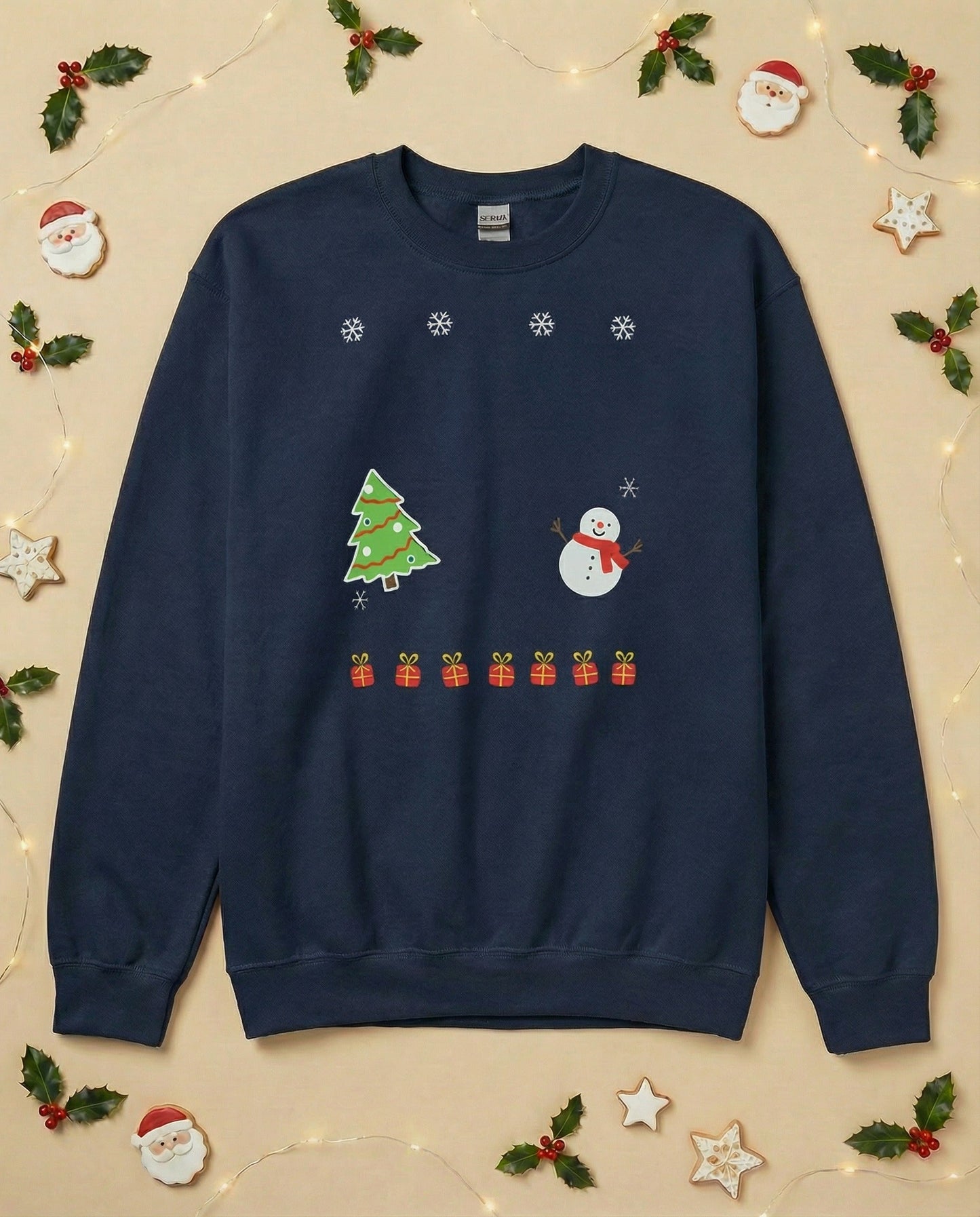 Custom Pet Holiday Sweatshirt - Xmas Tree Friends for Dark Colored Shirts